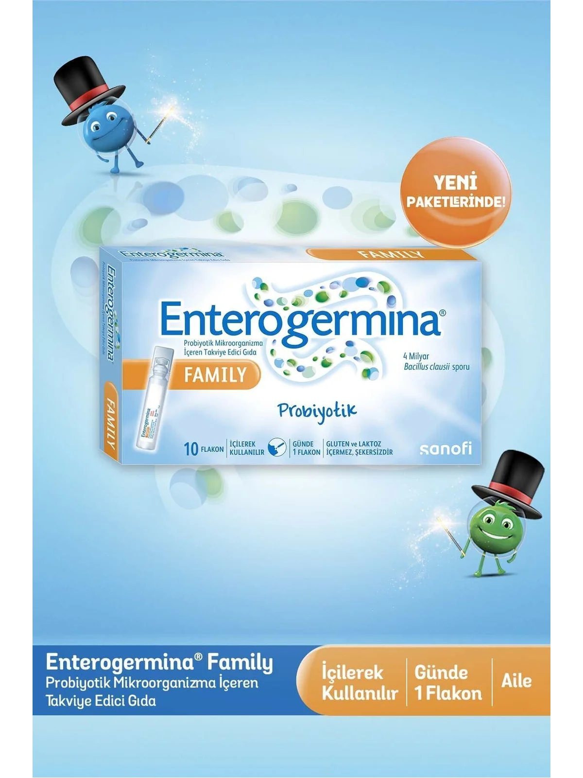 Enterogermina Yetişkin 5 ml × 10 Flakon