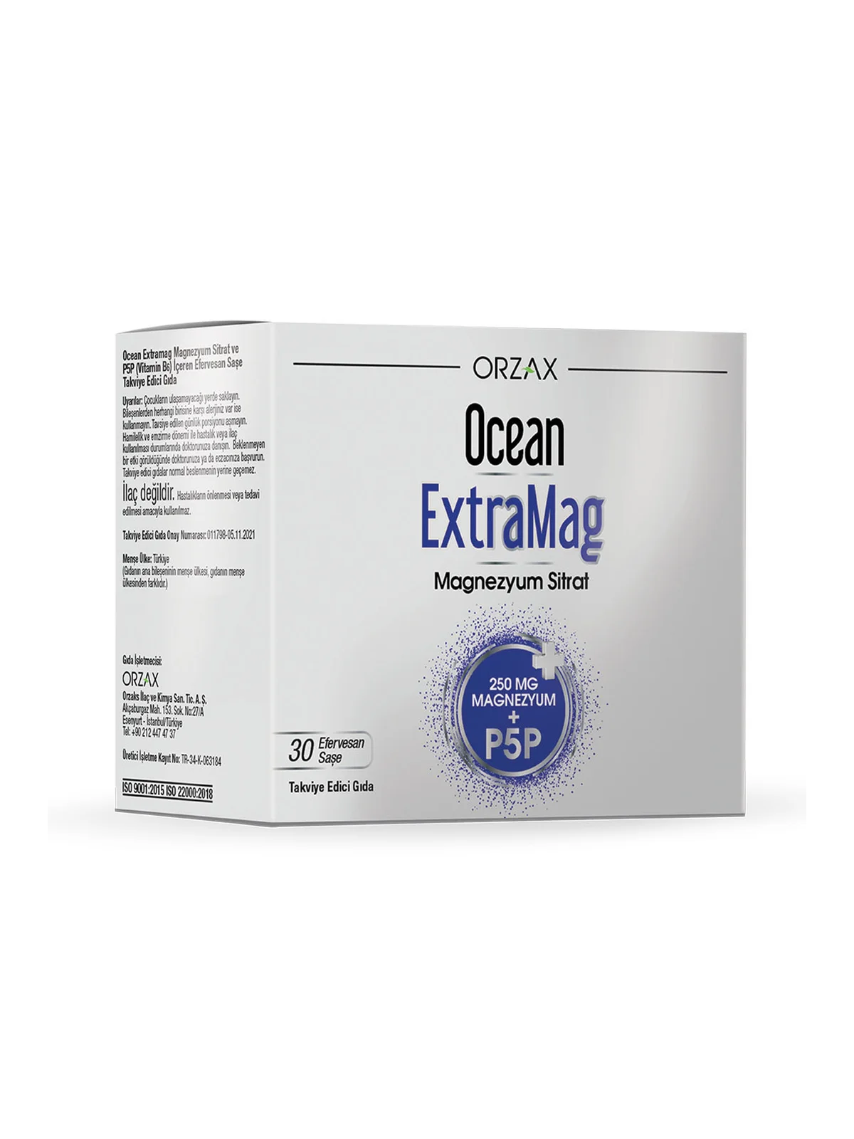 Ocean Extramag 250 mg Magnezyum Sitrat 30 Saşe