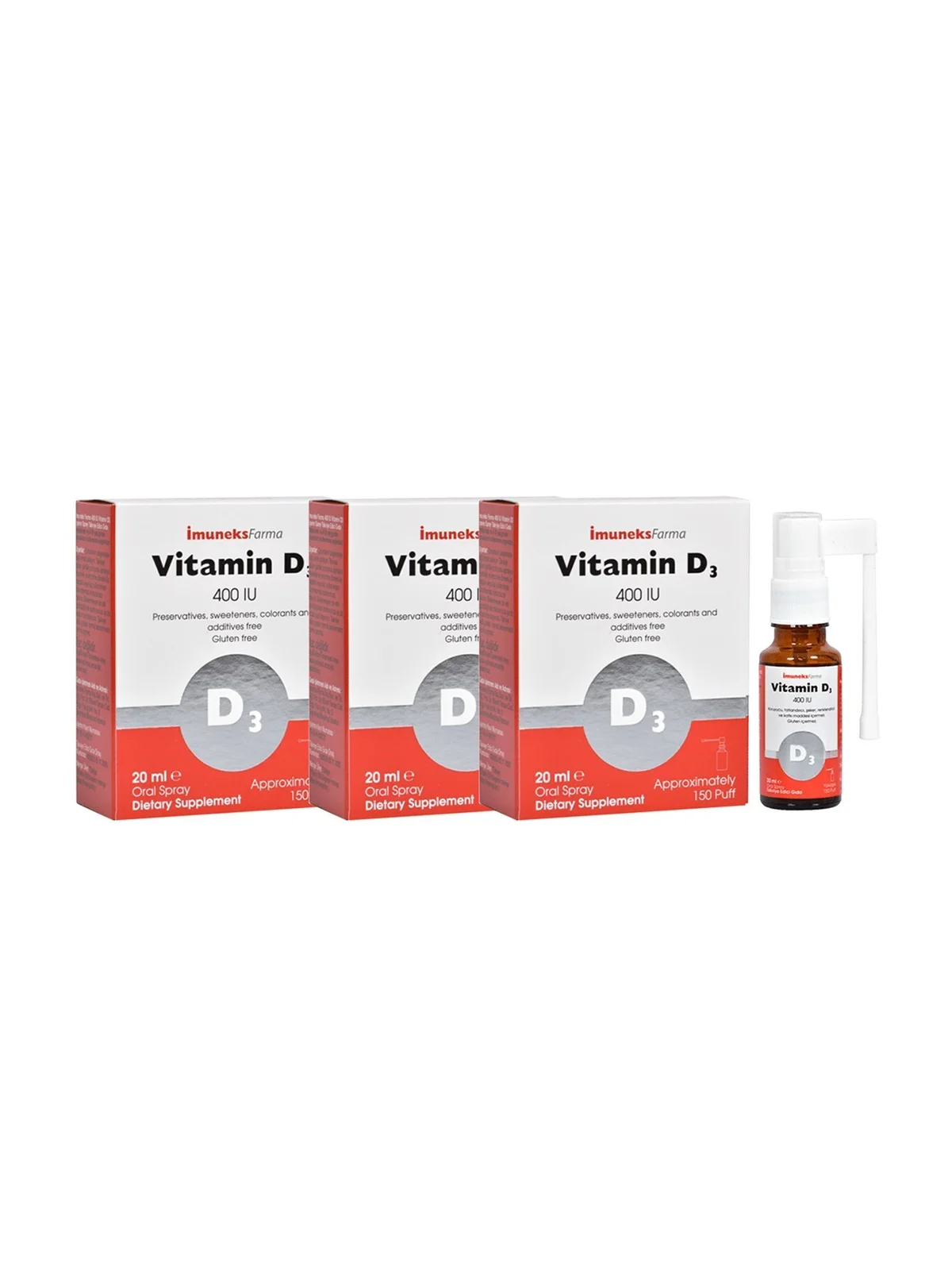 İmuneks Vitamin D3 400 IU Sprey 20 ml