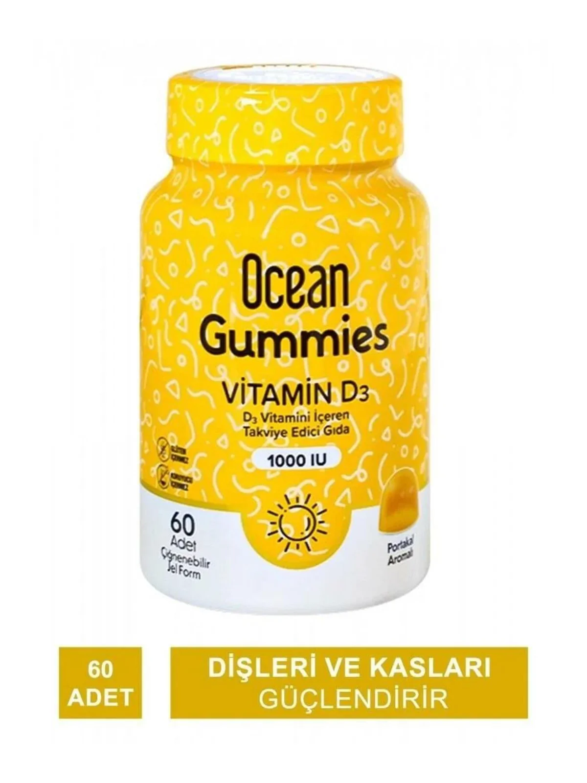 Ocean Gummies Vitamin D3 60 Çiğneme Form