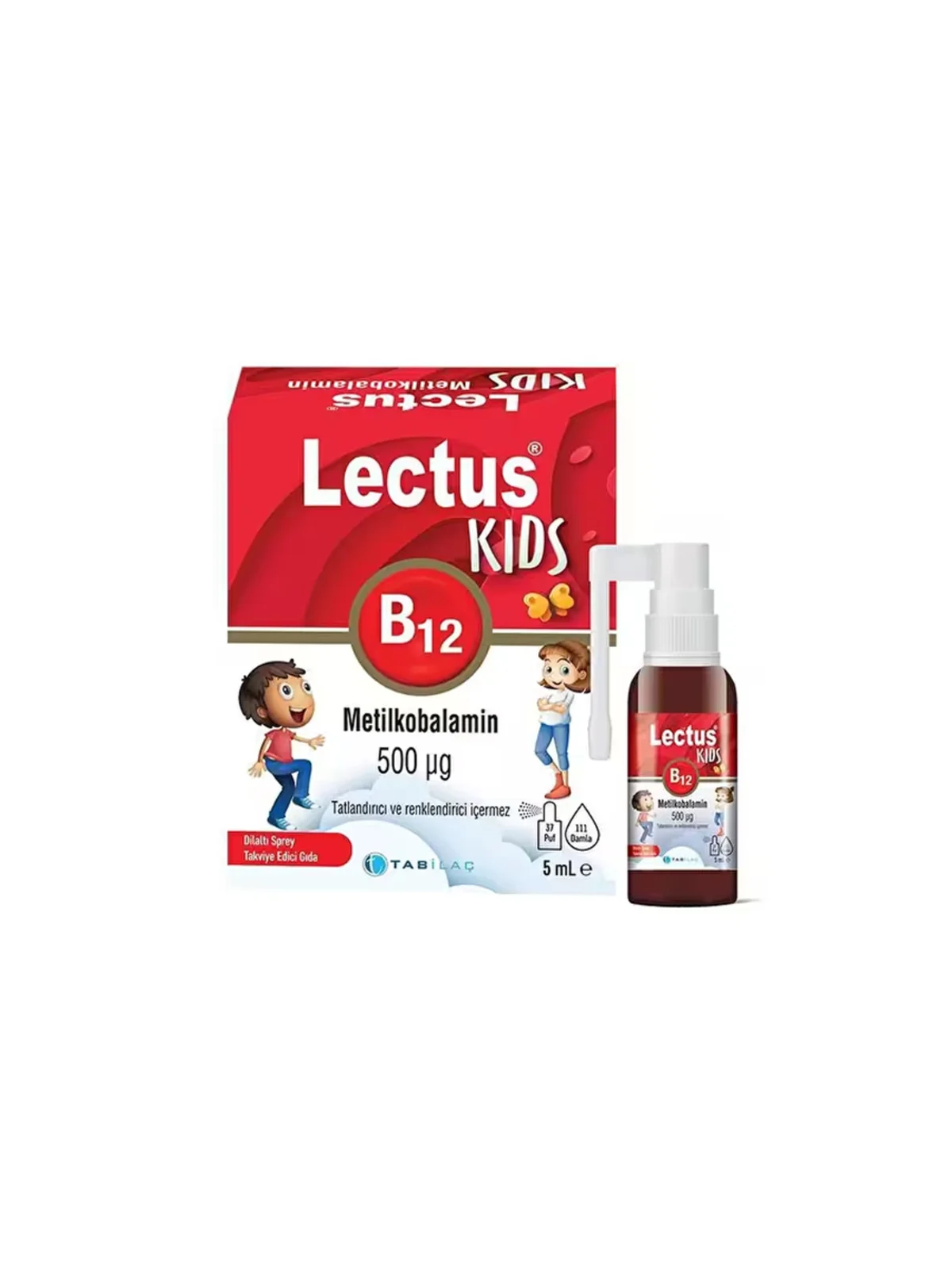 Lectus Metilkobalamin Kids B12 Dil Altı Sprey 5 ml