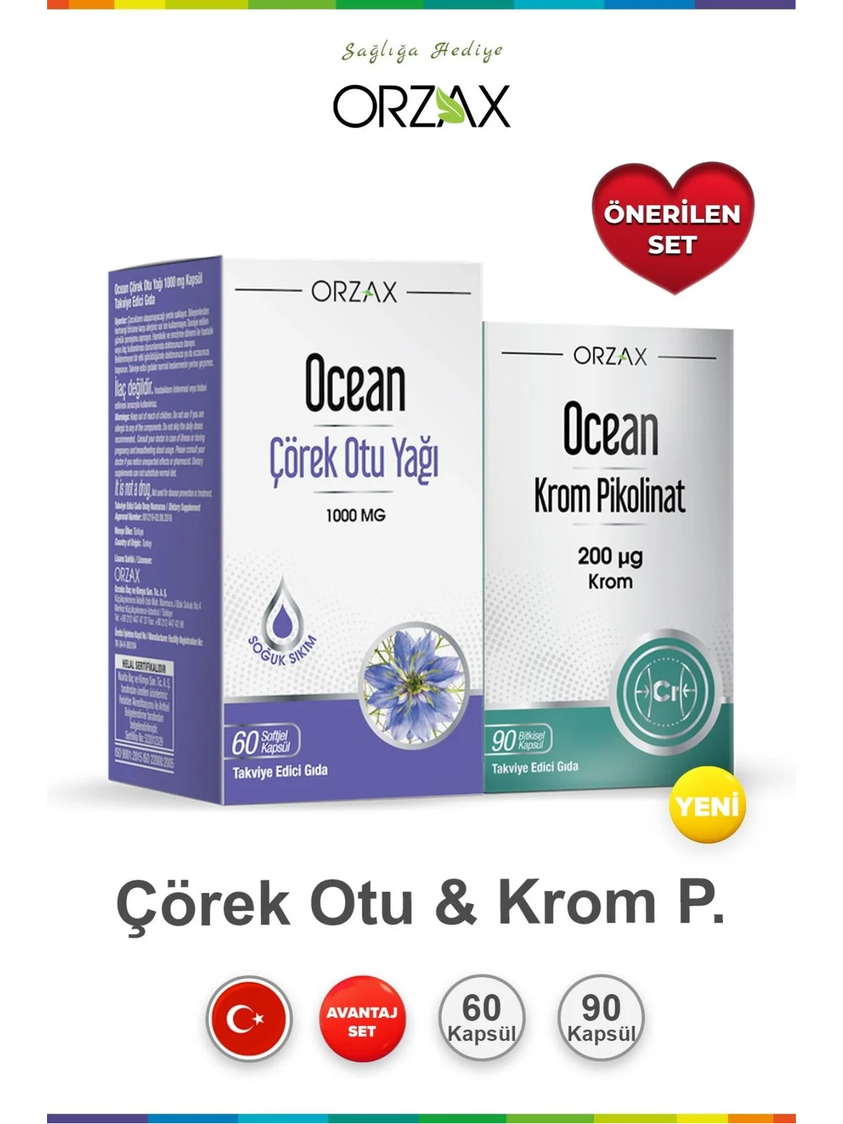 Ocean Krom Pikolinat 200 mcg 90 Kapsül