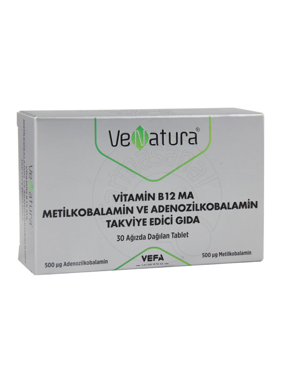 Venatura Vitamin B12 MA Metilkobalamin ve Adenozilkobalamin 30 Tablet