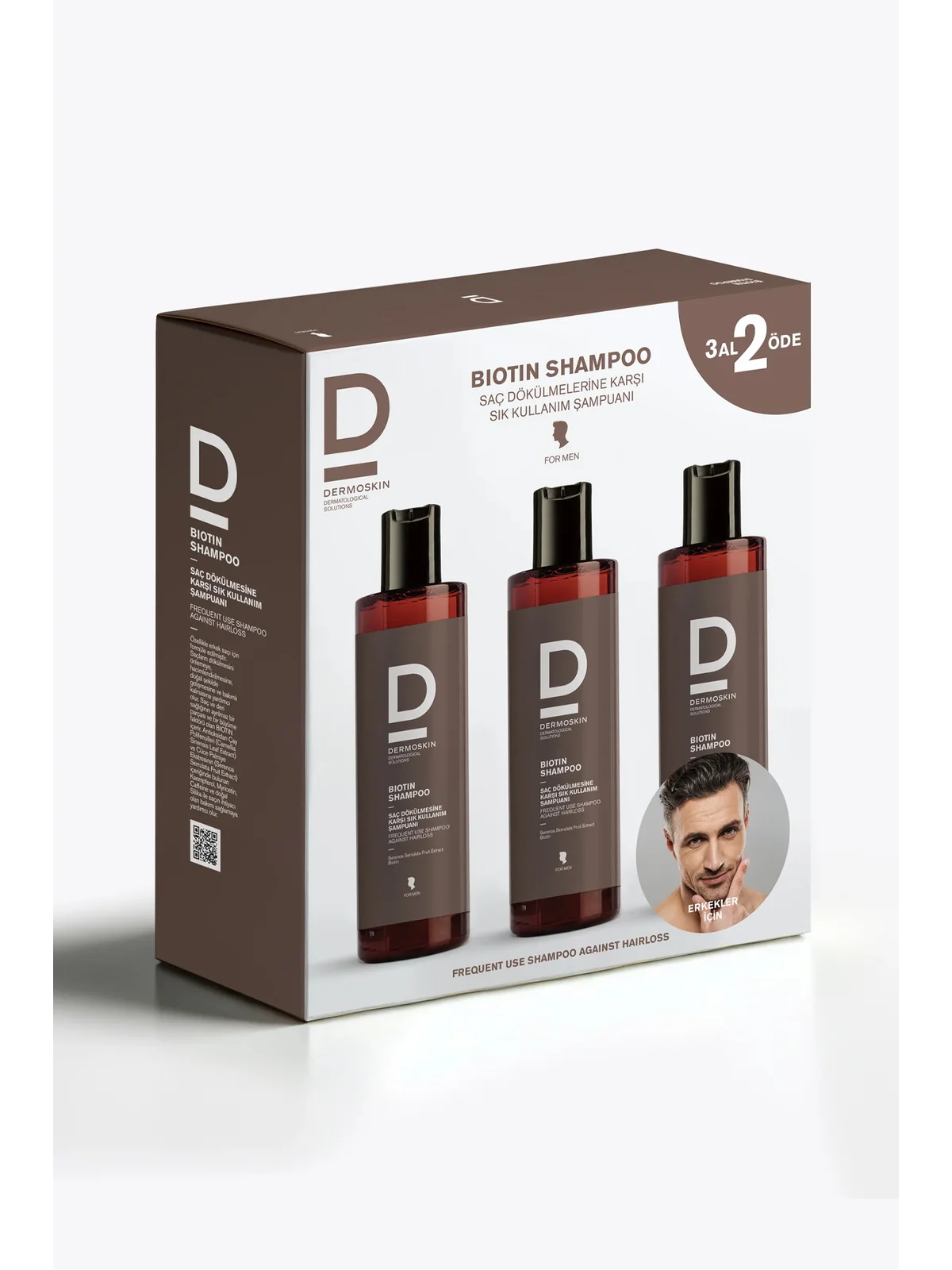 Dermoskin Biotin Saç Dökülmesine Karşı Erkek Şampuanı 200 ml - 3 Al 2 Öde
