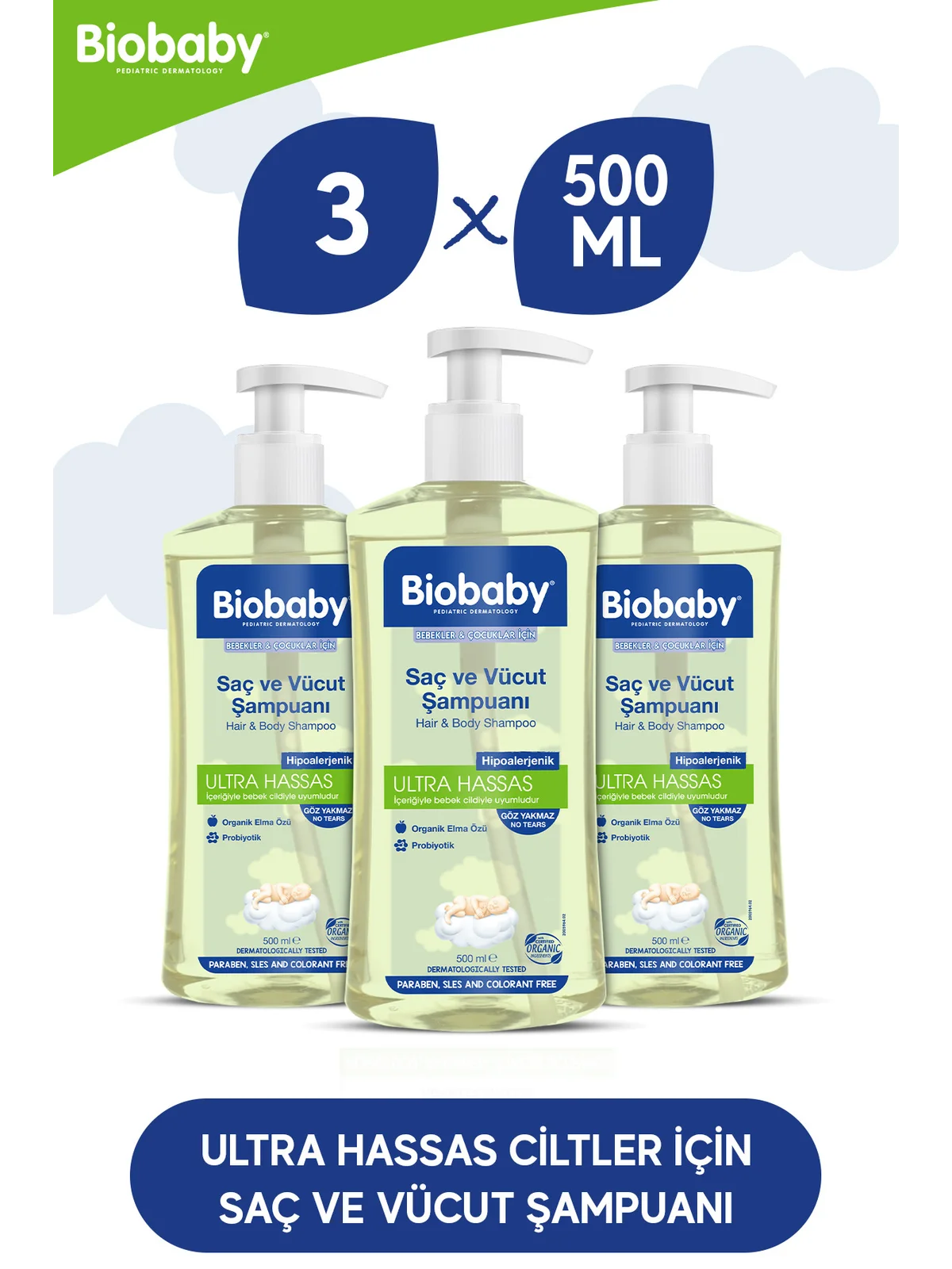 Biobaby Şampuan 500 ml - 3 Al 2 Öde