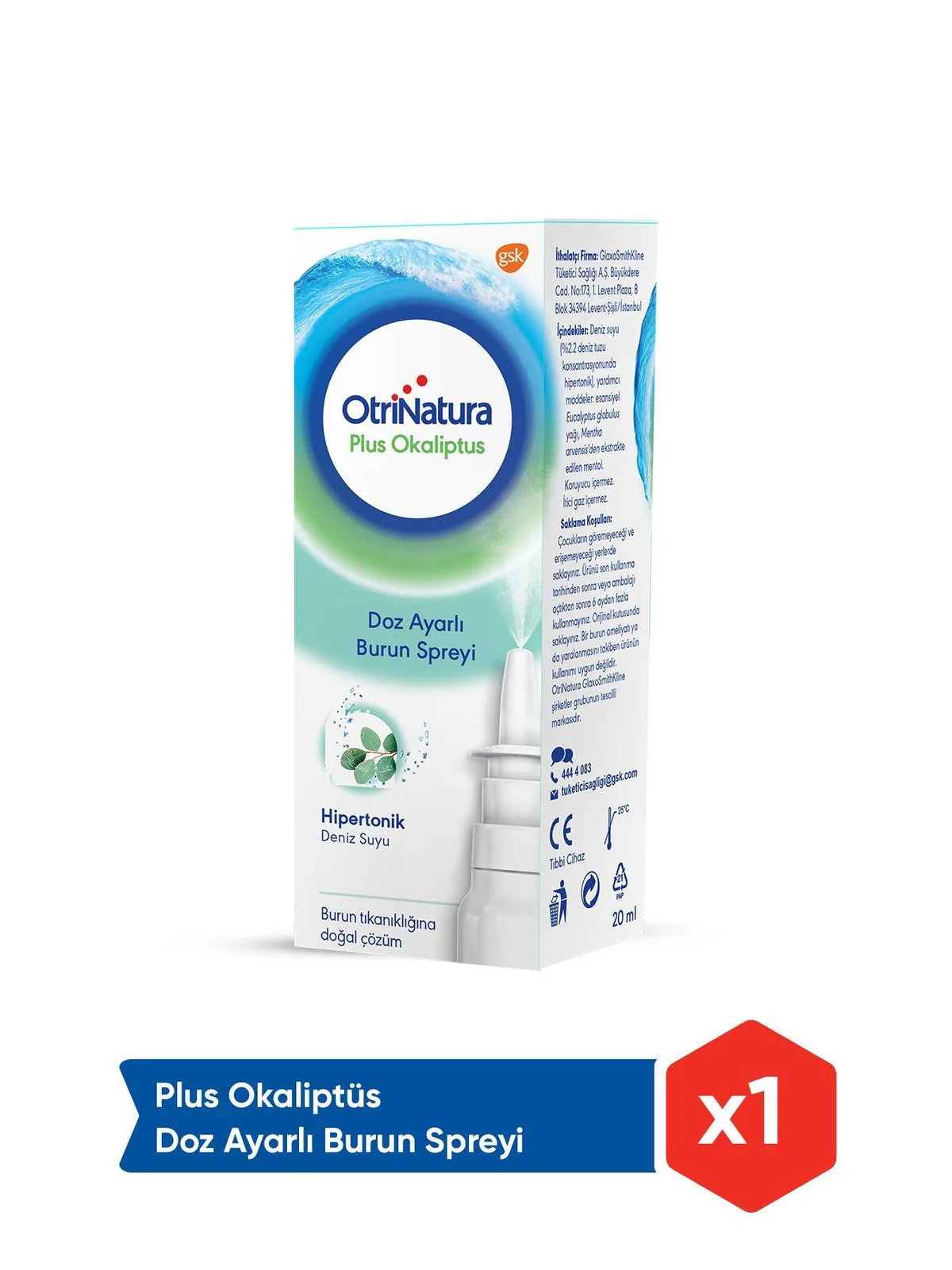 OtriNatura Plus Okaliptus Burun Spreyi 20 ml