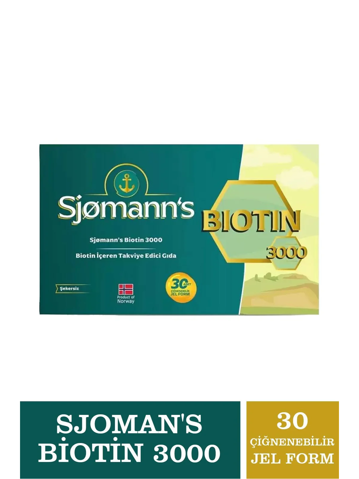Sjomann's Biotin Çiğnenebilir Jel 30 Tablet