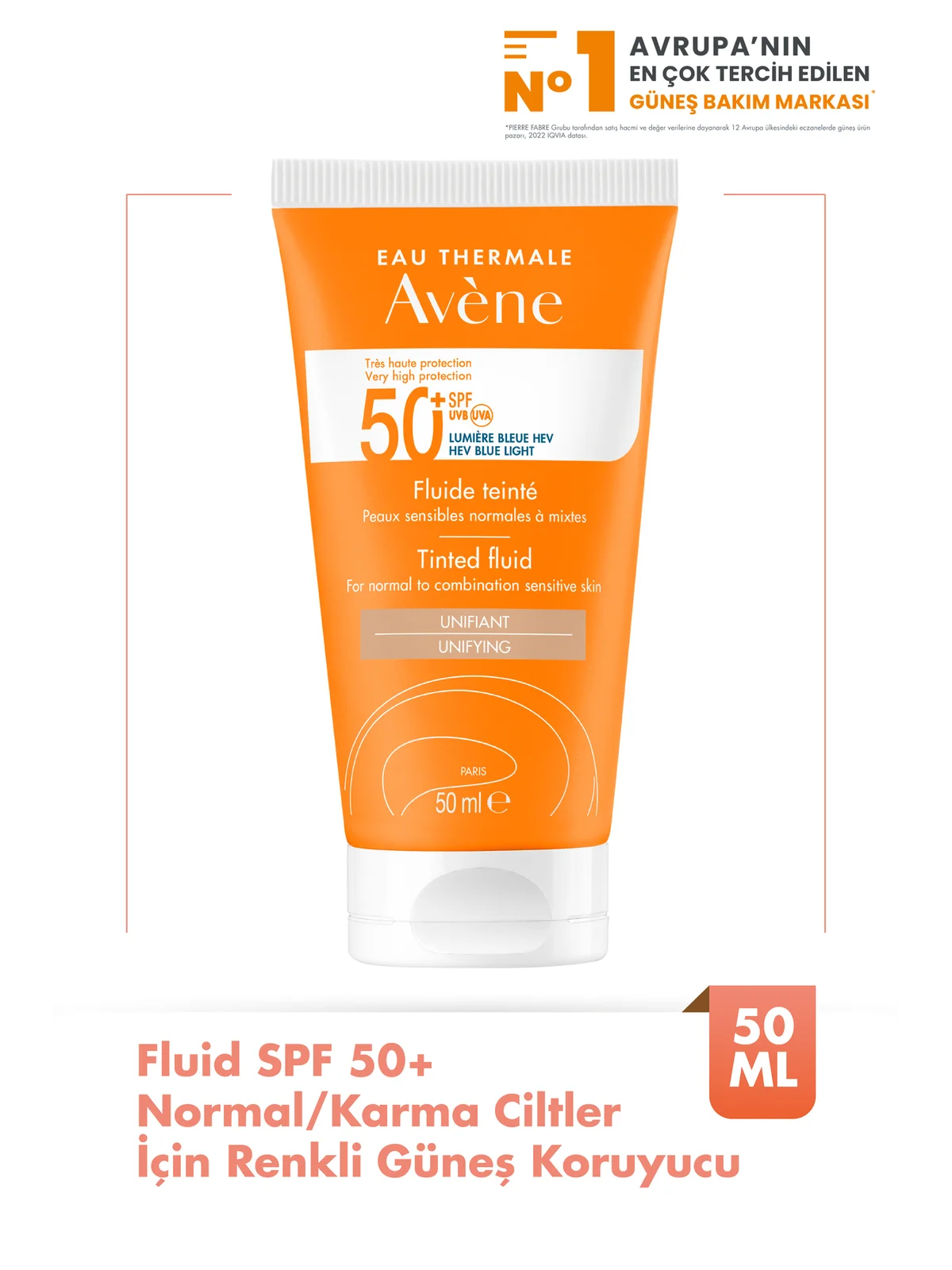 Avene Tinted Fluid SPF50+ 50 ml