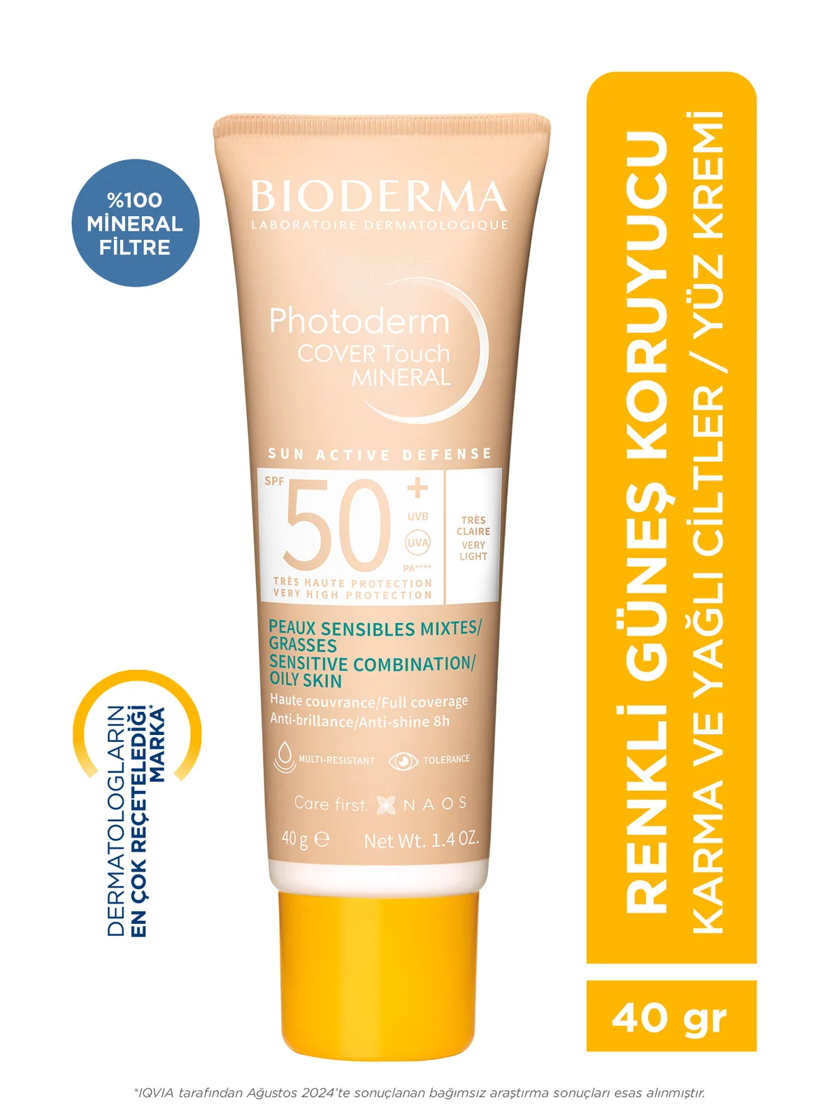 Bioderma Photoderm Cover Touch Mineral SPF50+ 40 gr - Very Light