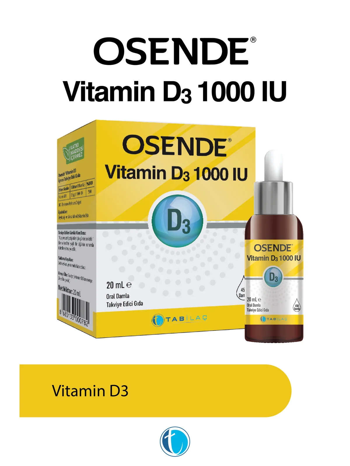 Osende Vitamin D3 Damla 20 ml