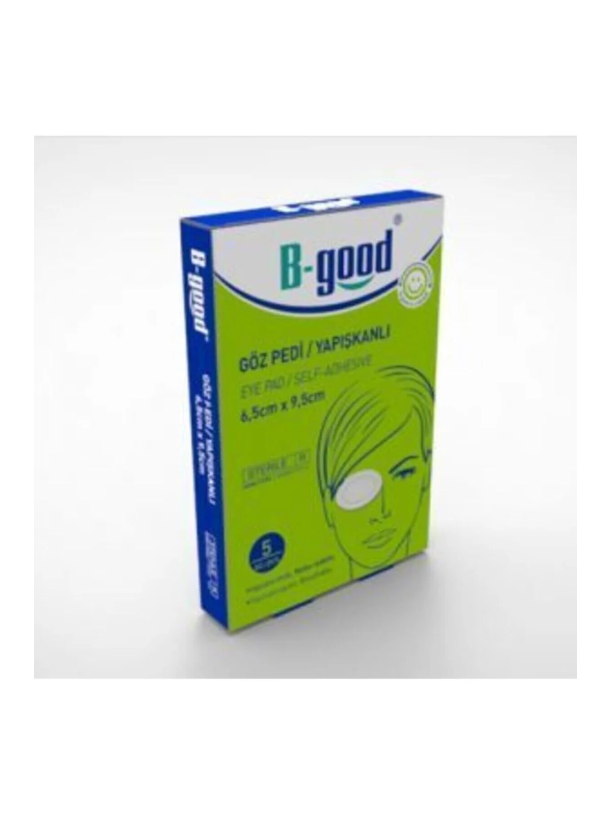 B-Good Steril Göz Pedi Yapışkanlı 6,5cm x 9,5cm 5li