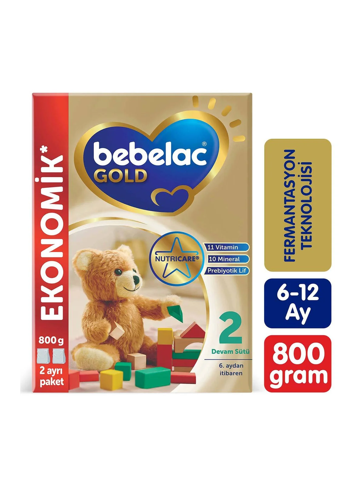 Bebelac Gold 2 Devam Sütü 6 Ay+ 800 gr
