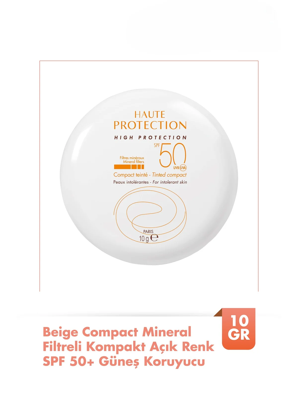 Avene Renkli Güneş Koruyucu Compact Krem Fondöten Sable SPF50 10 gr - Açık Tenler İçin