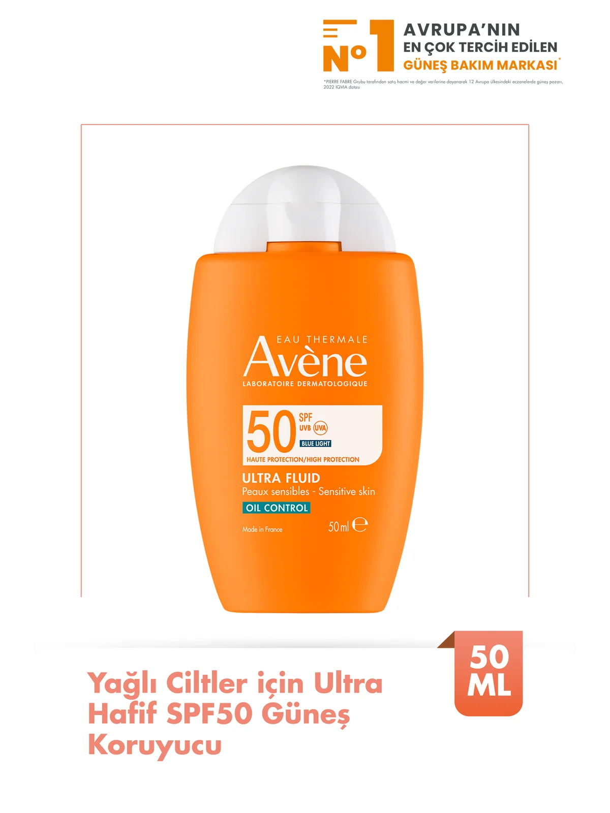 Avene Ultra Fluide Oil Control Spf50+ 50 ml