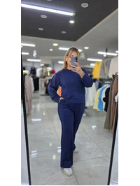 Eşofman Takım Modal Kumaş Lazer Kesim Mavi 2630