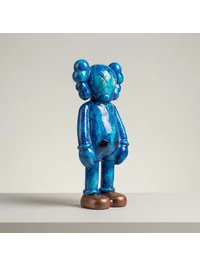KAW Tarzı Mavi X Gözlü El Boyaması Dekoratif Figür Heykel 26 cm