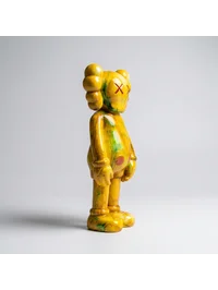 KAW Tarzı Hardal X Gözlü El Boyaması Dekoratif Figür Heykel 26 cm