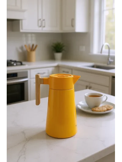 Bambum North Bambu Saplı Çelik Termos Turuncu 2 Litre
