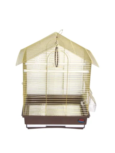 Dayang İki Kapılı çatılı Muhabbet Kuşu Kafes 35X28X46