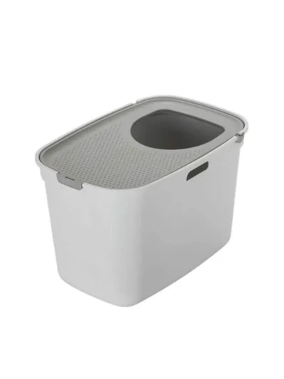 Top Cat Üstten Girişli Kapalı Kedi Tuvaleti Açık Gri/gri 59 Cm
