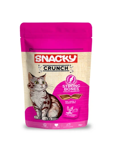 Snacky Kedi Crunch Ödül Strong Tavuk-Peynir 60 Gr