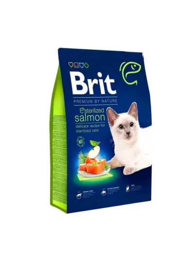 Brit Premium By Nature Sterilised Somonlu Kısırlaştırılmış Yetişkin Kedi Maması 8 Kg