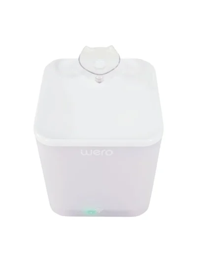 Wero Akıllı Kedi Köpek Su Şelalesi Su Pınarı Su Sebili Otomatik Su Temizleme WiFi Uv 2,2 Lt Beyaz