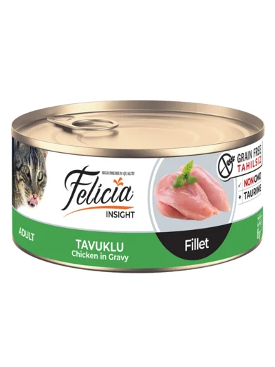 Felicia Tahılsız Konserve Tavuklu Fileto Yaş Kedi Maması 85 Gr