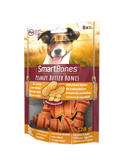 Smart Bones Tavuklu Fıstık Ezmeli Mini Köpek Ödülü 8'li