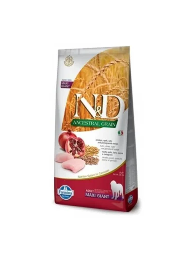 N&D Düşük Tahıllı Tavuklu Narlı Maxi Giant Köpek Maması 12 Kg
