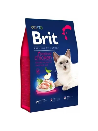 Brit Premium Tavuklu Ve Pirinçli Kısırlaştırılmış Kedi Maması 8kg