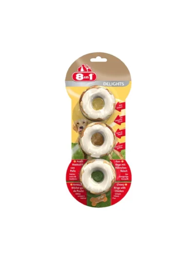 8in1 Delight Rings 3'Lü Köpek Ödülü