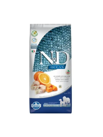 N&D Tahılsız Balıklı Portakallı Köpek Maması 12 Kg