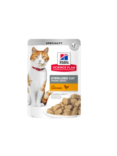 Hills Sterilised Kısırlaştırılmış Tavuklu Kedi Yaş Maması 85 GR