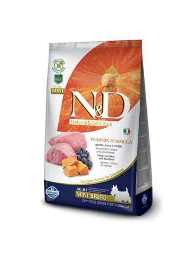 N&D Pumpkin Adult Mini Balkabaklı Kuzulu Yetişkin Köpek Maması 2,5 KG