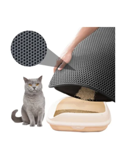 Moodly Elekli Kedi Kumu Tuvalet Önü Paspası  Büyük Boy 60 x 40
