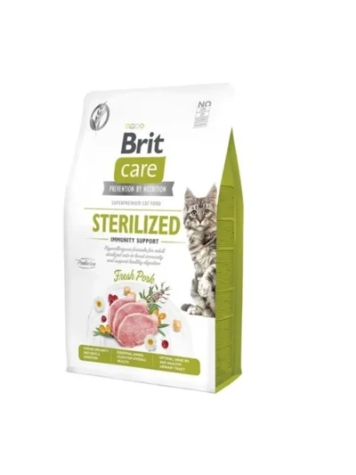 Brit Care Immunity Prebiotik Içerikli Domuzlu Kısırlaştırılmış Kedi Maması 2 kg