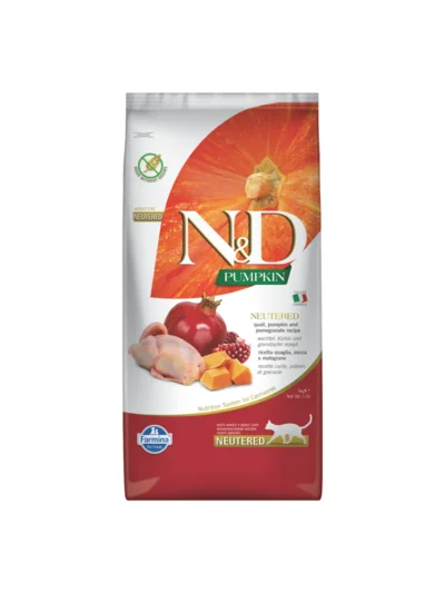N&D Pumpkin Balkabaklı Bıldırcınlı Narlı Yetişkin Kısır Kedi Maması 5 KG