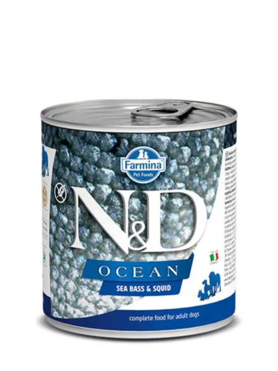 N&D Ocean Morina Balıklı ve Kalamarlı Yetişkin Köpek Yaş Maması 285 gr