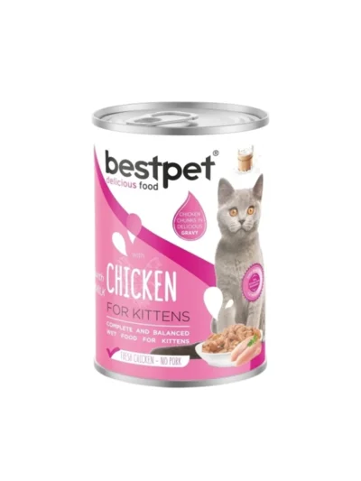 Best Pet Kitten Wıth Milk Chunks Yavru Kedi Konservesi 400 gr