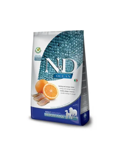 N&D Ringa Balıklı ve Portakallı Orta-Büyük Irk Köpek Maması 2,5 Kg