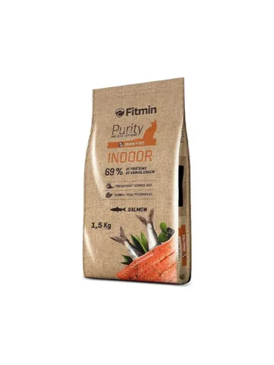 Fitmin Purity İndoor Taze Somon Etli Yetişkin Kedi Maması 1,5 Kg