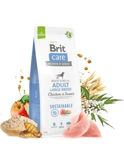 Brit Care Digest & Relax Tavuklu Larva Proteinli Büyük Irk Yetişkin Köpek Maması 12kg