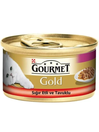 Gourmet Sığır Etli Tavuklu Kedi Konserve Mama 85 Gram