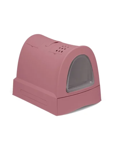 Imac Zuma Çekmeceli Kapalı Kedi Tuvalet Kabı Pembe 40x56x42,5 CM*