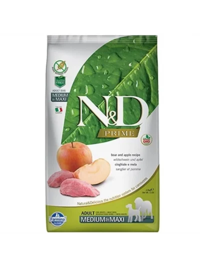 N&D Prime Yaban Domuz Elmalı Adult Medium Maxi 12KG