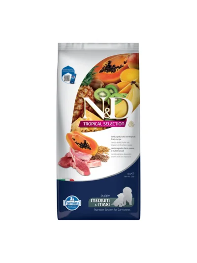 N&D Tropical Orta-Büyük Irk Kuzulu Yavru Köpek Maması 10 Kg