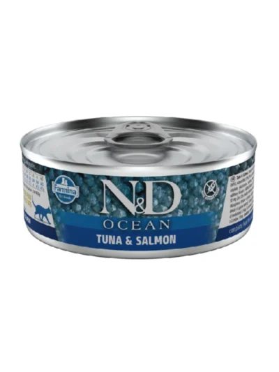 N&D Ocean Ton Balıklı Somonlu Tahılsız Yetişkin Kedi Konservesi 70gr