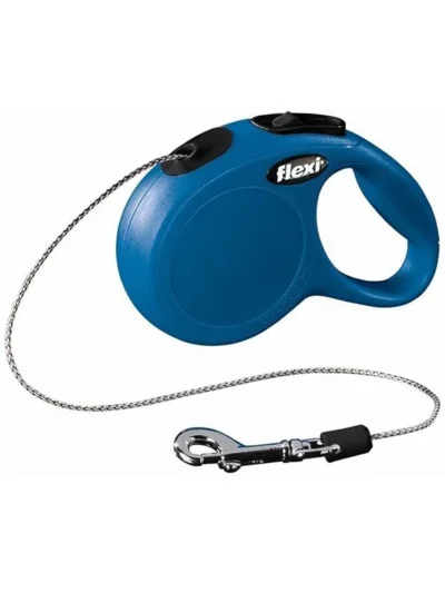 Flexi New Classic Otomatik İp Gezdirme Kayışı 5m (Mavi) [M]