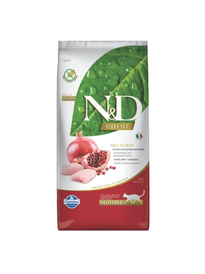 N&D Tahılsız Tavuklu Narlı Yetişkin Kısır Kedi Maması 5 KG